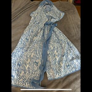 Diane Von Furstenberg for Target Blue and White Wrap Dress